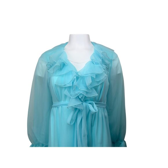 Vintage Blue Ruffled Robe - Picture 3 of 3